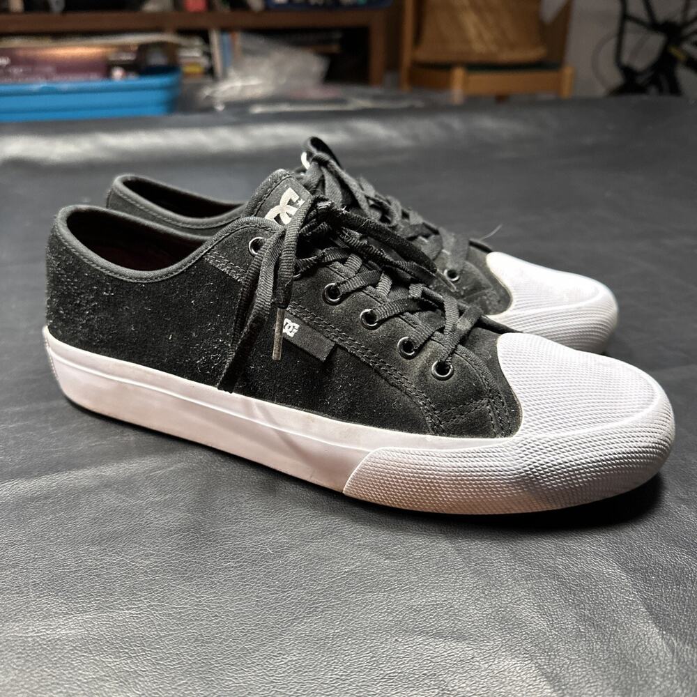 DC Manual RT S Men’s 10 Black Suede Skate Sneakers Shoes BP